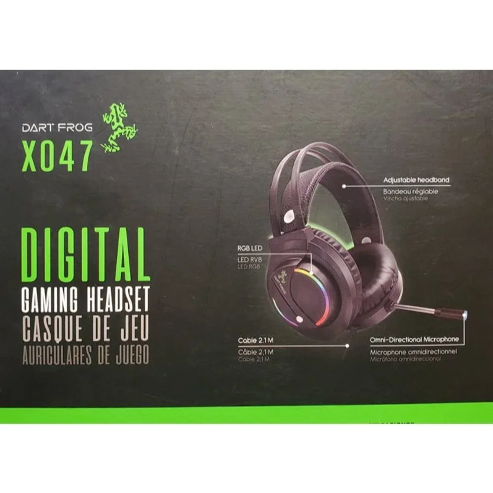 NEW Dart Frog X047 RGB Gaming Headset